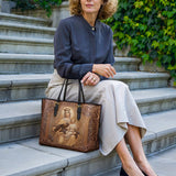 Catholight - Leather Tote Bag  Lady Of Mount Carmel