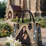 Catholight St. Faustina Apostle of Divine Mercy Leather Bag