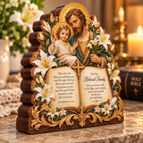Catholight Wooden Faith Block - Holy Family Beloved Family