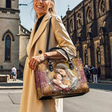 Borsa in pelle Catholight Madonna e Bambino Divino