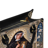 Catholight St. Faustina Apostle of Divine Mercy Leather Bag