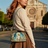 Catholight Lady Of Lourdes Leather Crossbody Bag