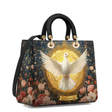 Catholight Dove of Eternal Light Personalized Lady Leather Bag