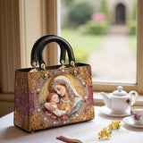 Catholight Divine Madonna And Child Lady Leather Bag