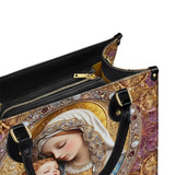 Borsa in pelle Catholight Madonna e Bambino Divino