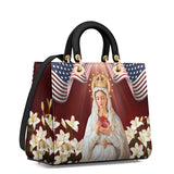 Catholight Our Lady Of America Lady Leather Bag