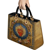 Catholight Sacred Heart of Divine Lady Leather Bag