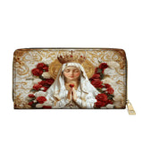 Catholight Lady of Fatima Elegance - Leather Wallet Purse