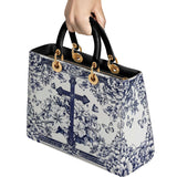 Catholight The Cross Amidst Blooming Faith Lady Leather Bag