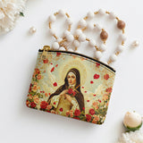 Catholight Little Flower Elegance Leather Rosary Pouch