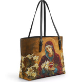 Catholight The Lily Of Purity Leather Tote Bag