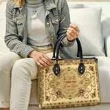 Borsa in pelle Catholight Salmo di Pace