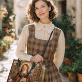 Catholight St. Monica in Persevering Prayer Leather Bag
