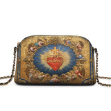 Catholight Sacred Heart of Divine Leather Crossbody Bag