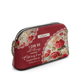 Catholight Blooming With Faith Personalized Leather Crossbody Bag