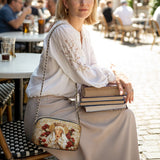 Catholight Lady of Fatima Elegance Leather Crossbody Bag