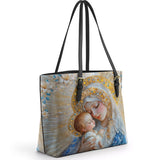 Catholight Divine Grace and Serenity Leather Tote Bag