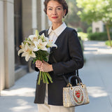 Catholight Immaculate Heart of Mary Elegance Lady Leather Bag