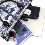 Catholight  The Cross Amidst Blooming Faith Leather Bag