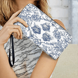 Catholight Eleganza Sacra: Devozione Blu e Bianca - Portafoglio in Pelle