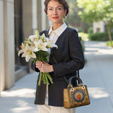 Catholight Sacred Heart of Divine Lady Leather Bag