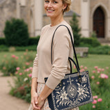 Catholight St. Catherine of Siena Sacred Heart & Lilies Leather Bag