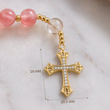Catholight Marian Grace Rose Quartz Rosary