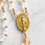 Catholight Immaculate Grace White Quartz Rosary