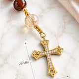 Catholight Precious Blood Red Quartz Rosary